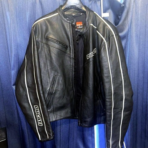 Blouson moto cuir - , à