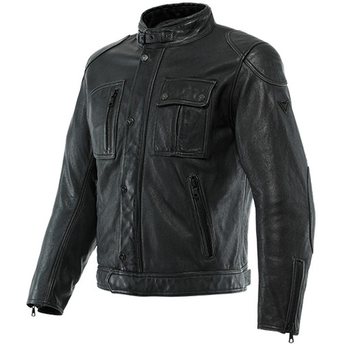 Blouson moto cuir - , noir