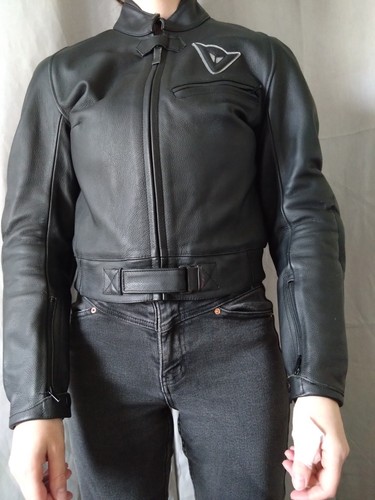 Blouson cuir noir moto - noir,